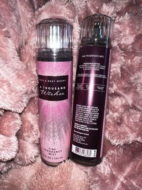 (2) Bath & Body Works A Thousand Wishes Fine Fragrance Mist - Pink & Purple